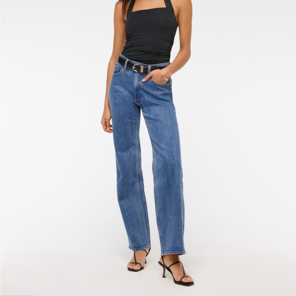 Abercrombie 90s High Rise Relaxed Blue Denim